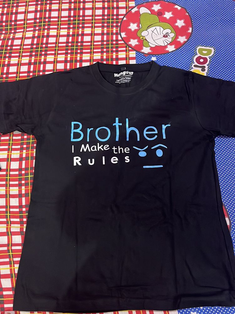 Brother Customized T Shirt Black