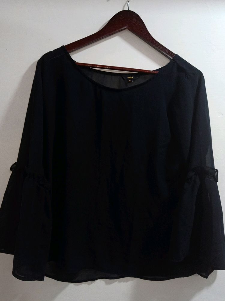 Black Sheer Top. Clearance Sale 400 Coins