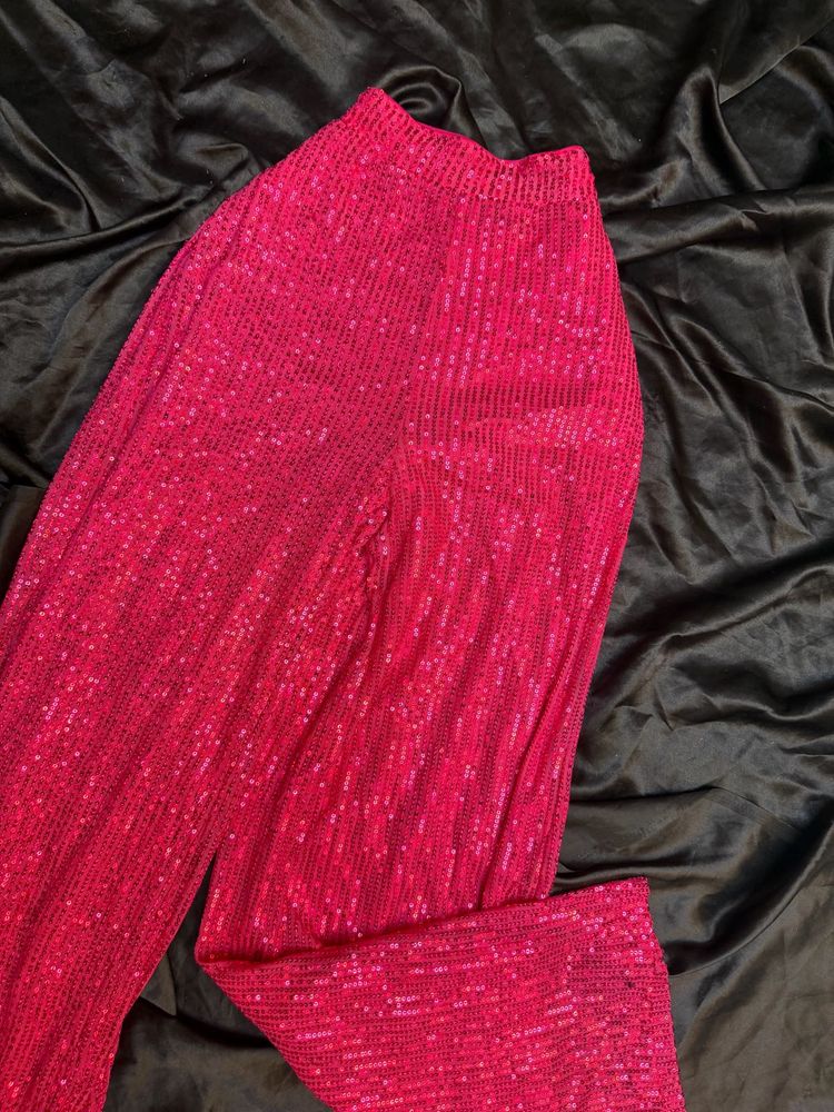 Sparkling Pink Sequin Pants-small/xs