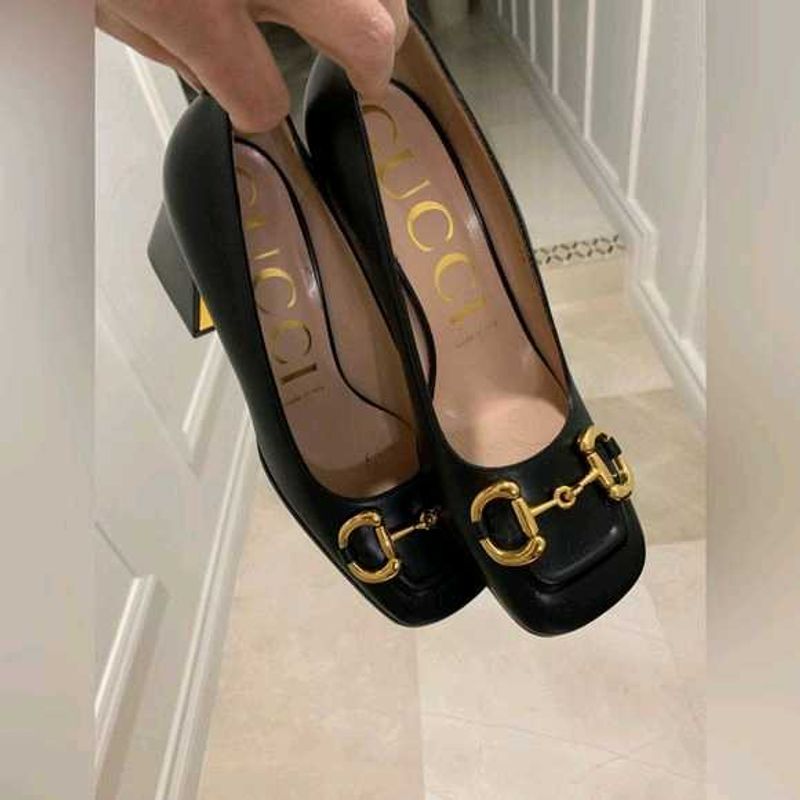 Gucci Black Horsebit Heels