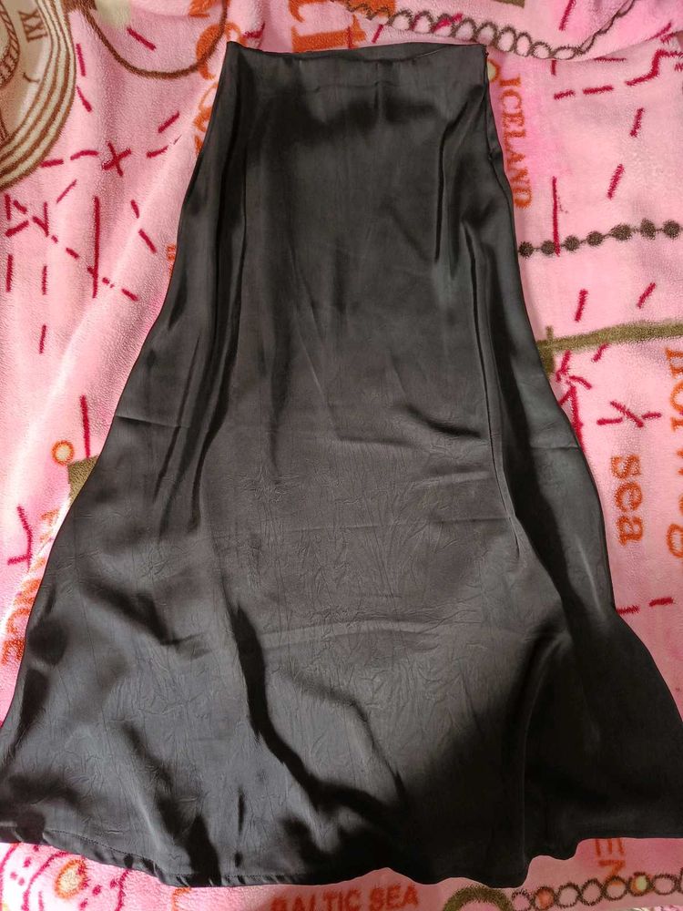 Satin Midi Skirt