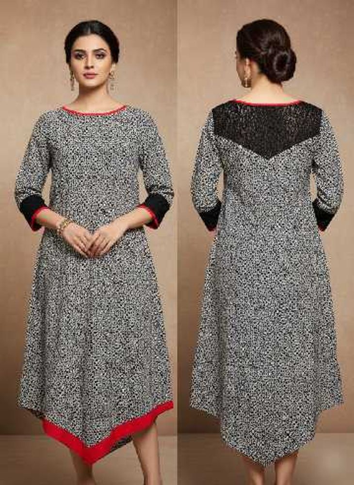 ♥️New♥️Lace Detail Animal Print Kurta
