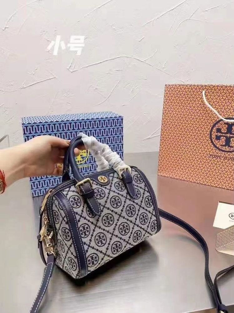 Tory Burch Monogrammed Barrel Bag
