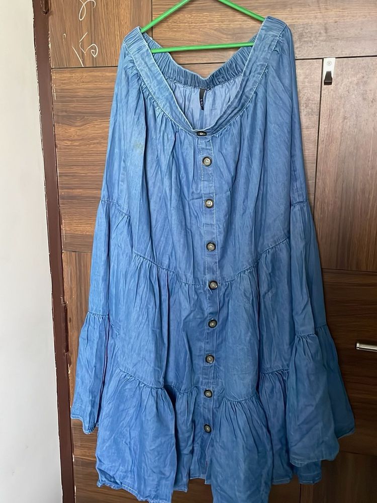 Denim Tired Skirt