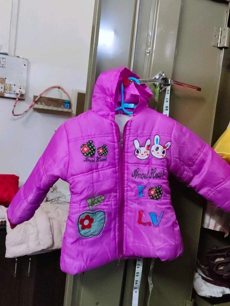 Girls Pink Padded Coat