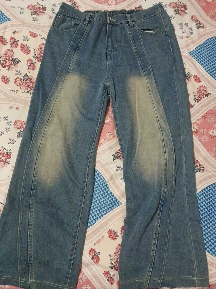 Wide Leg Denim Jeans