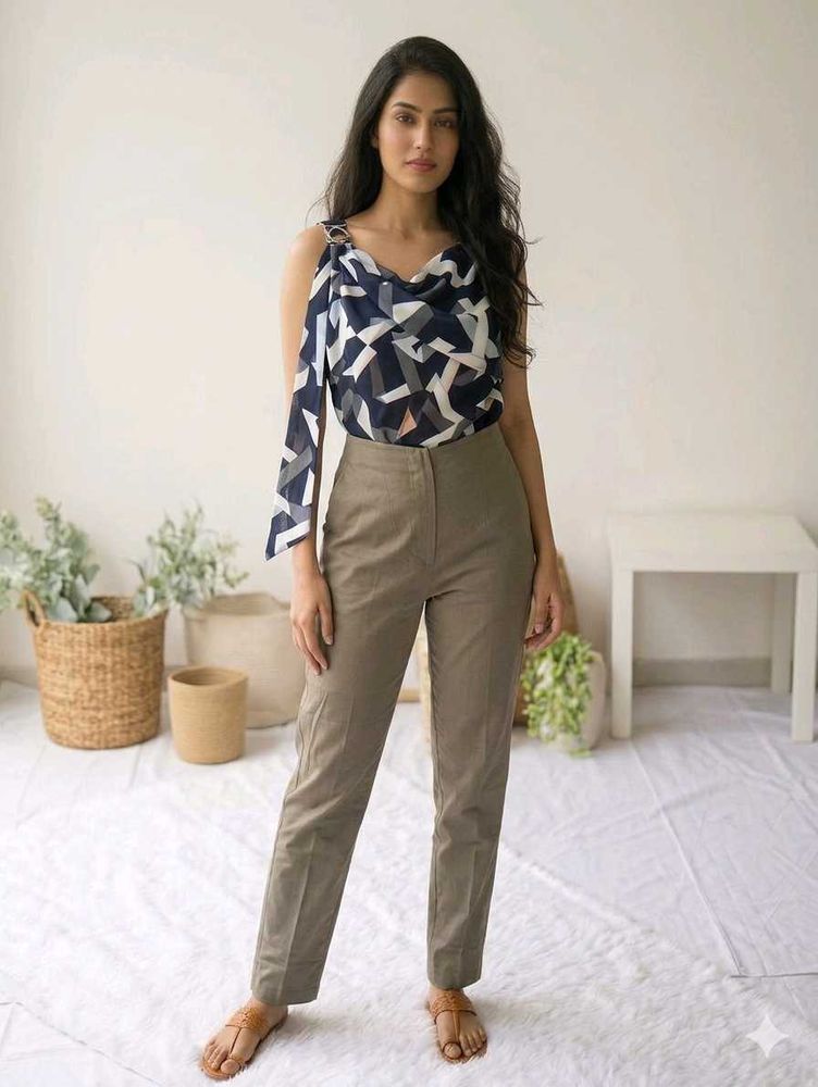 ❤️Size XL Geometrical Top And Trouser Set❤️