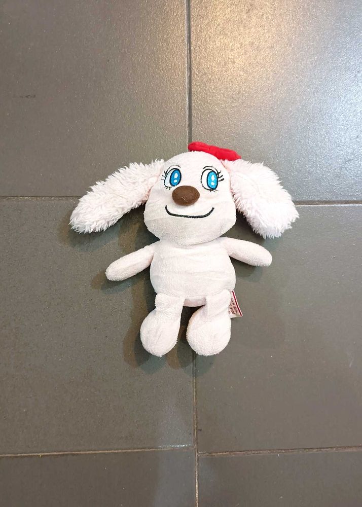 Cute White Dog Plush Toy