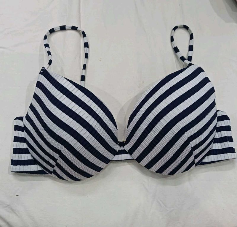 Striped 💙Bikini Top
