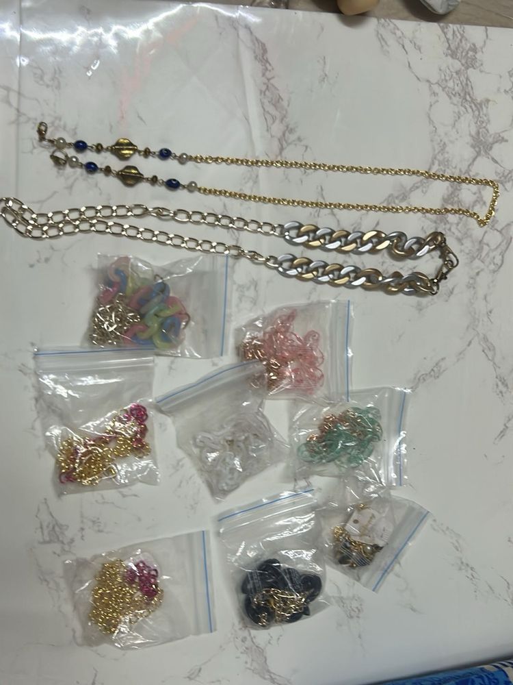 Assorted Jewelry mask Chains  Lot