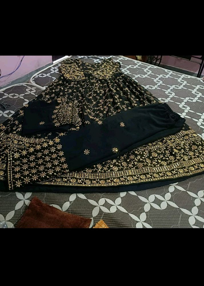 Gown With Pent And Dupatta
