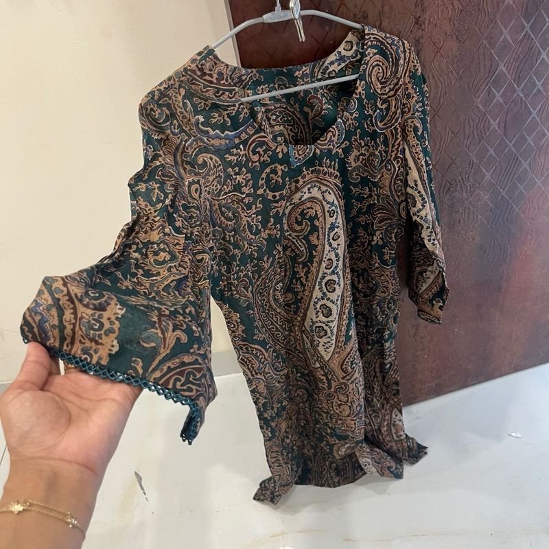 Boho Paisley Print Kurta