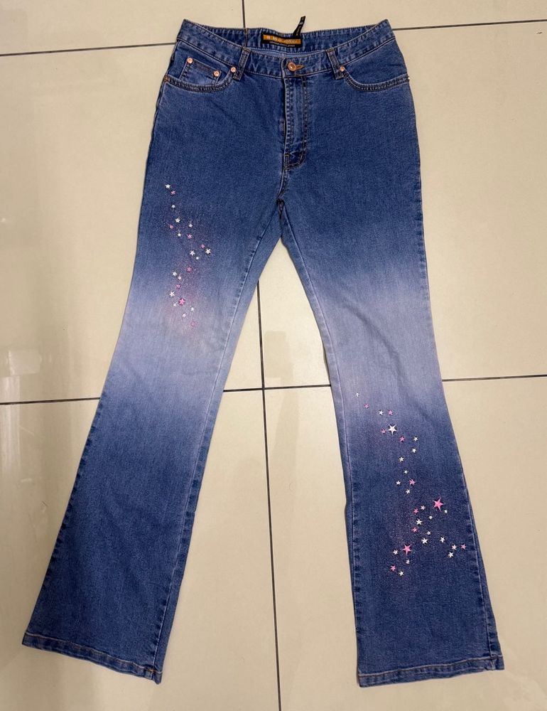 Sparkly Star Flare Jeans