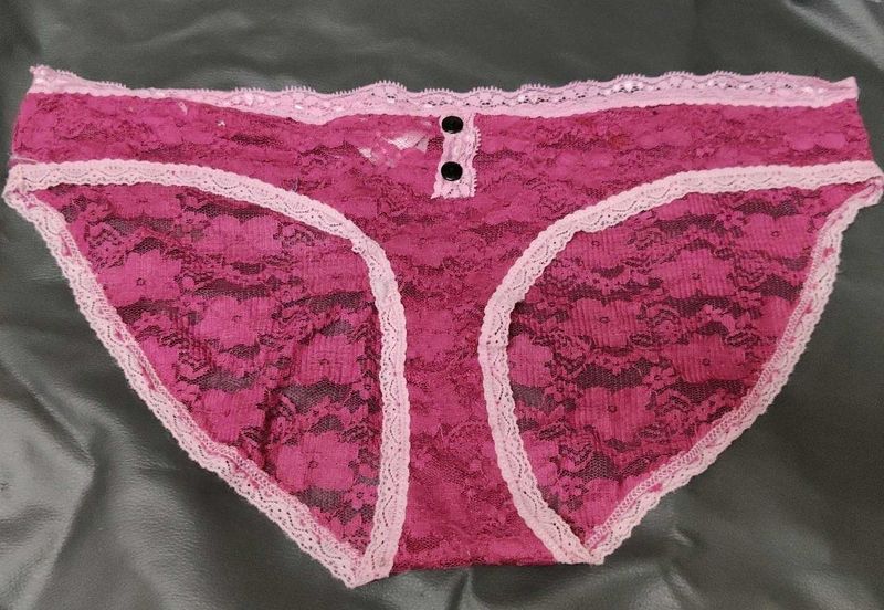 Lace Briefs with Button Detail