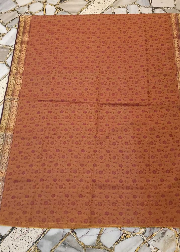 Orange BANARSI SILK SUIT