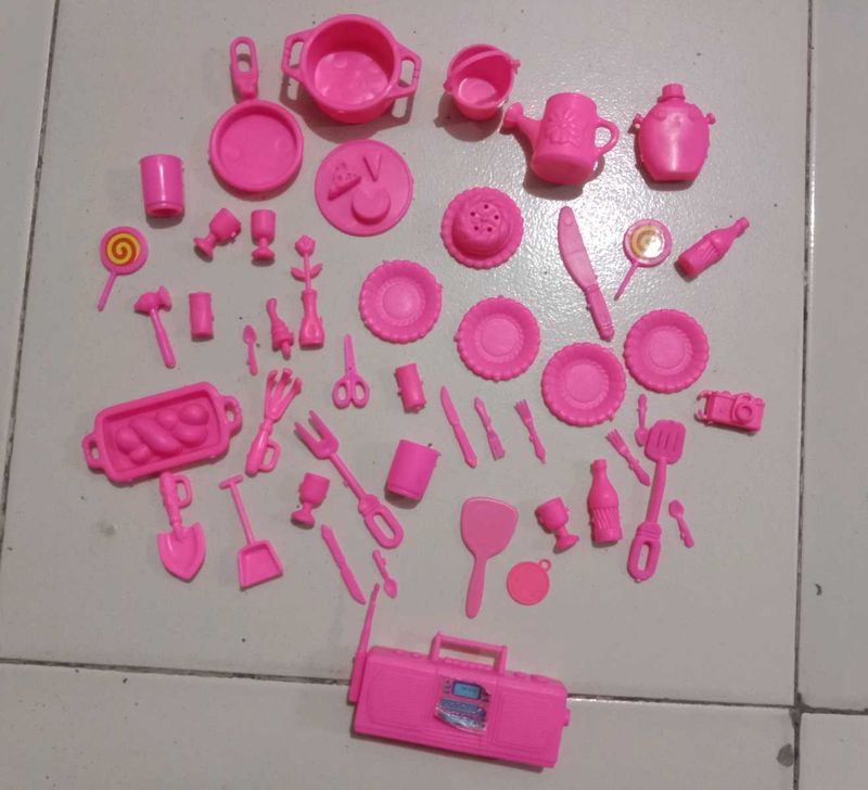 Pink Toy Kitchen &amp; Outdoor Set