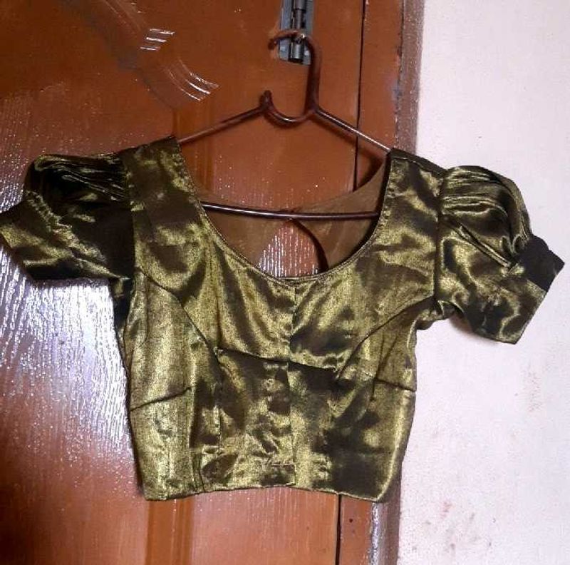 Stylish New Gold Colour (Grey Shade) Silk Blouse
