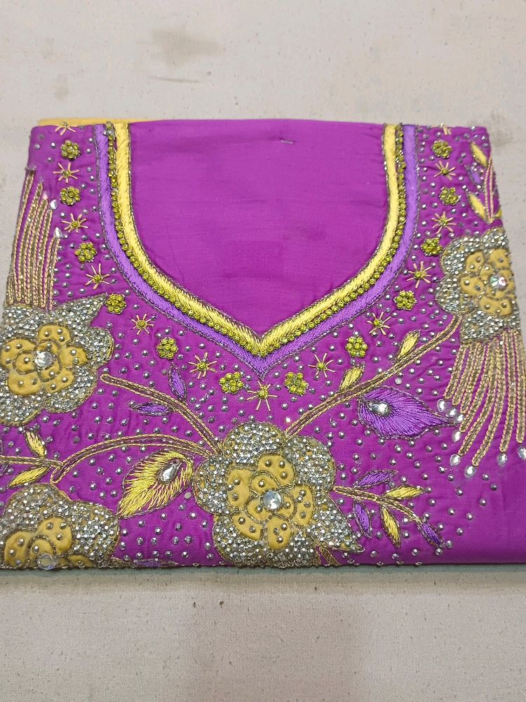 Hand Work Suit Contrast Yellow Bottom