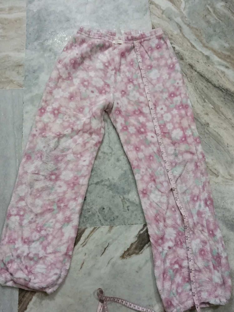 Cozy Floral Fleece Pajama Pants