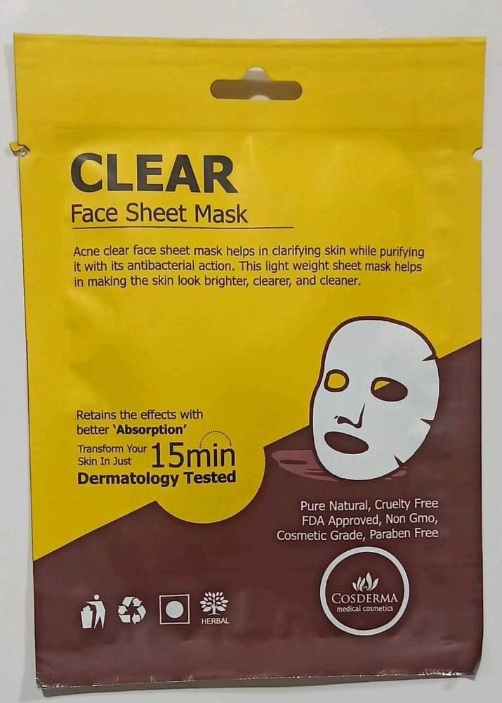 Cosderma Clear Face Sheet Mask