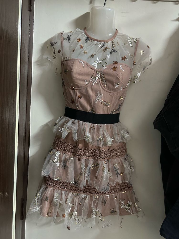 Stunning Embellished Tiered Dress