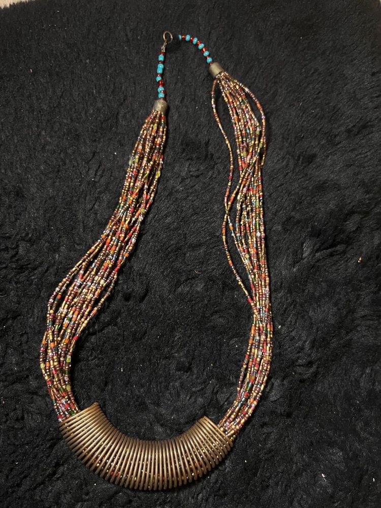 Bohemian Beaded Statement Necklace