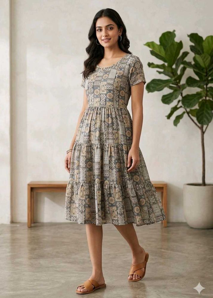 Women's Traditional Geometric &amp; Mandala Print Tier