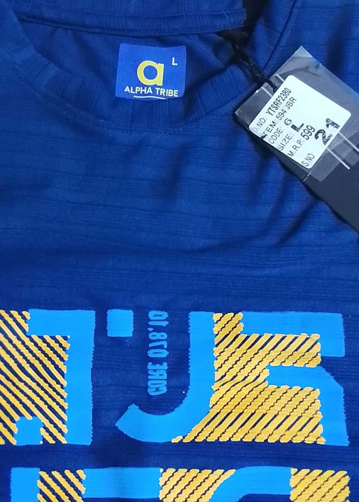 Alpha Tribe Blue T-Shirt new no use