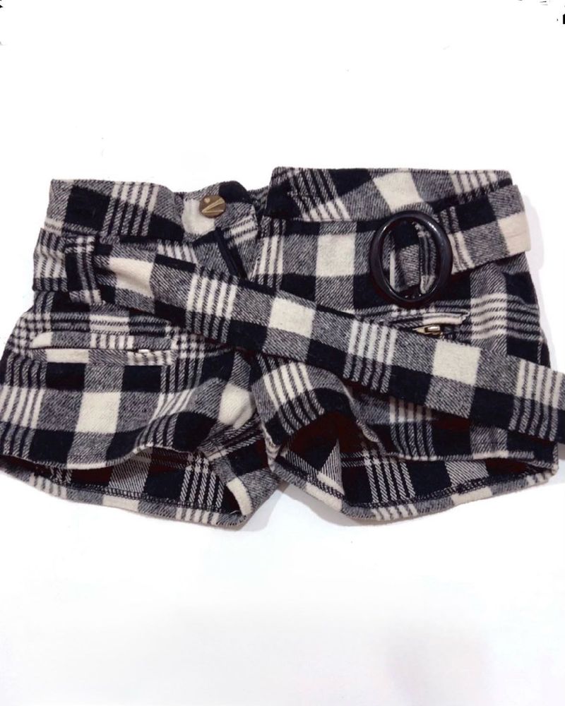 Plaid Belted Shorts (with free top)