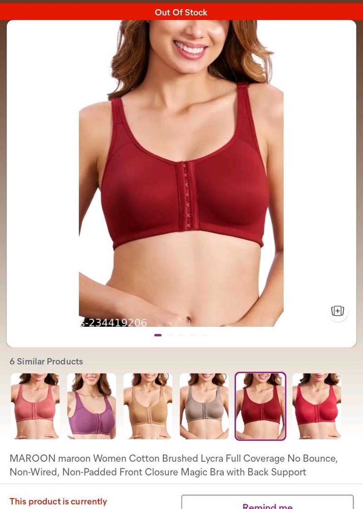 Maroon Bra pack of 2