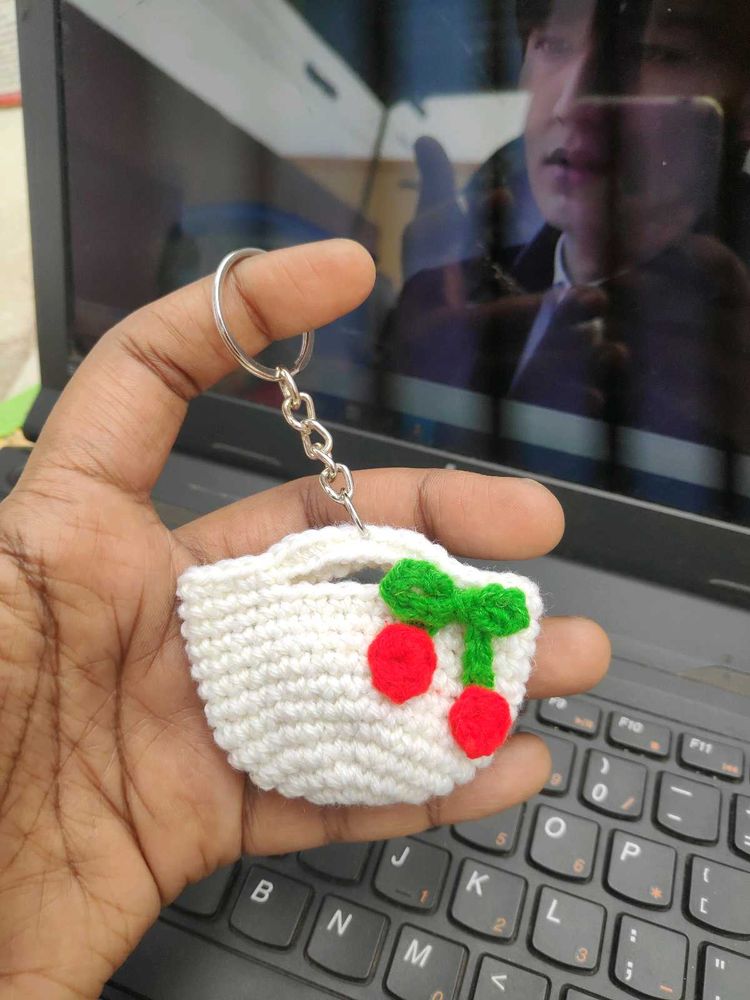Crochet Mini Bag Keychain