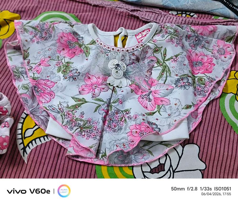 Adorable Floral Cape Top set for Girls