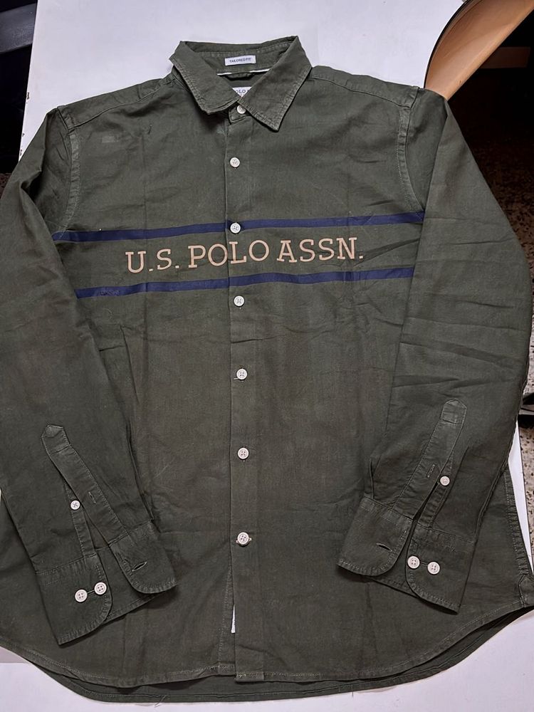 U.S. Polo Assn. Olive Shirt New