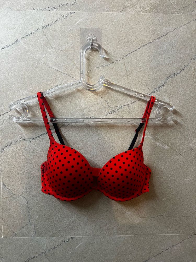 La Senza Orange Polka Dot Padded Underwire Bra