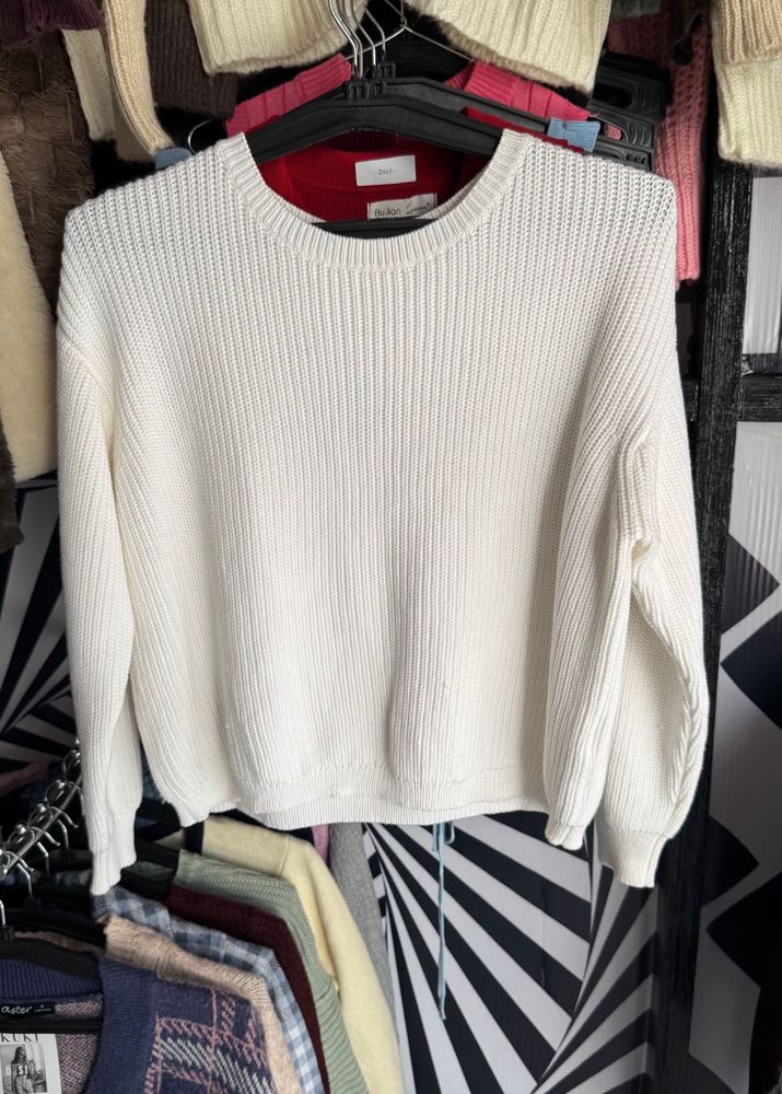 Cream Knit Pullover Sweater