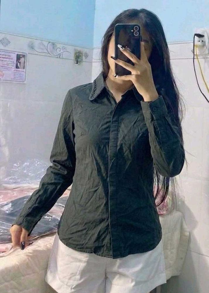 Classic Black Button-Up Shirt