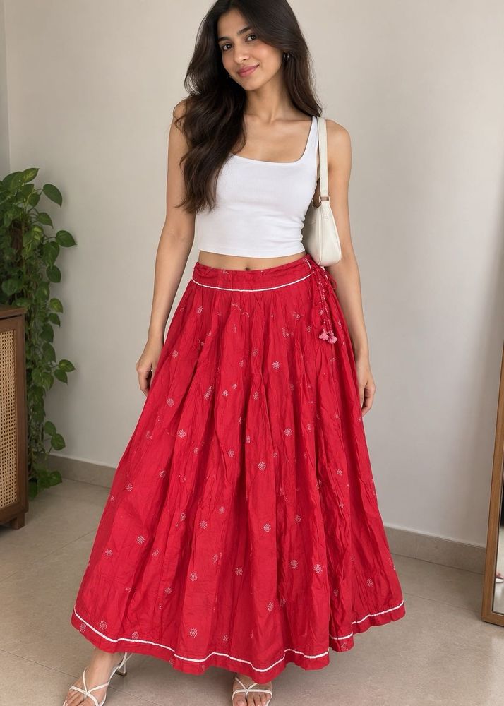 Chic pink Ethnic Skirt