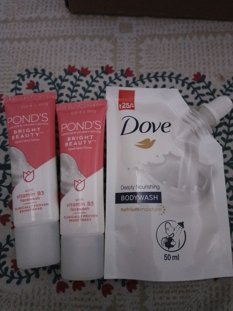 COMBO DOVE BODYWASH &amp; POND'S FACEWASH