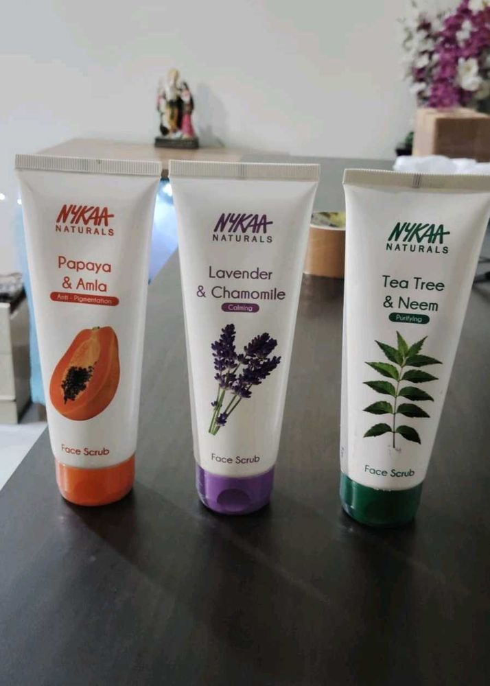 Nykaa Naturals Face Scrubs Trio