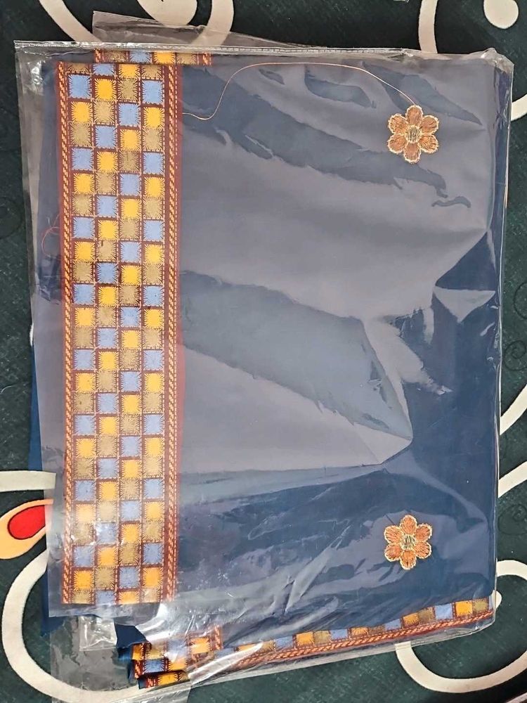 Beautiful Navy Blue Saree with Embellishments