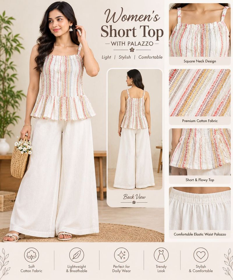 Women's Striped Short Top