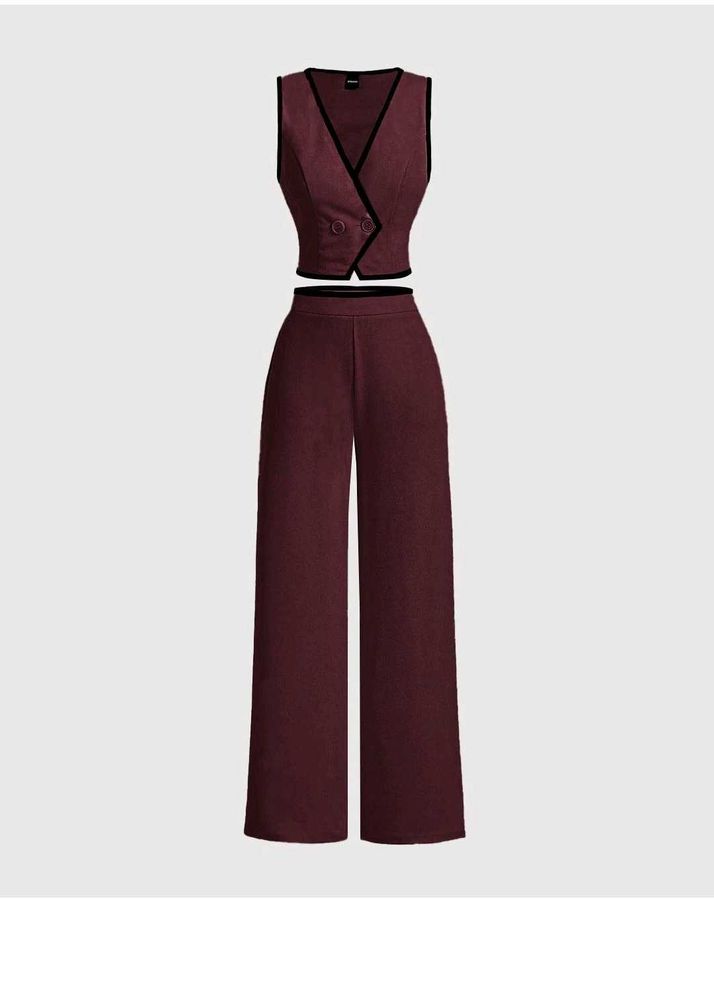 Chic Maroon Velvet Co-ord Set