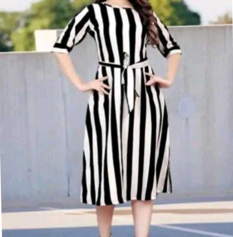 Striped Midi Dress
