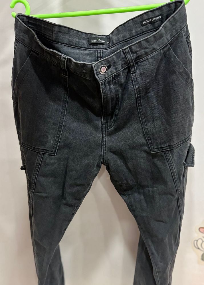 Stylish Grey Cargo Jeans
