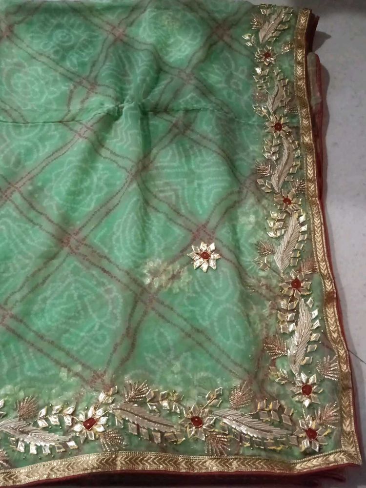 Elegant Green Rajasthani Odhni