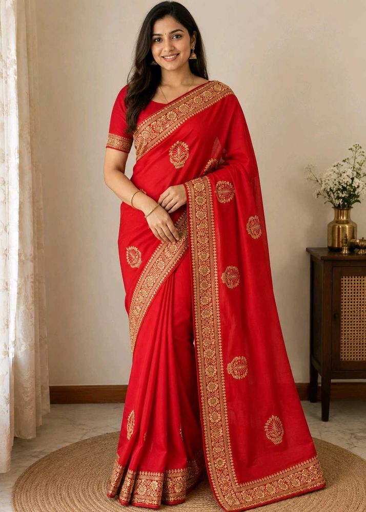 New Red Saree💕💕