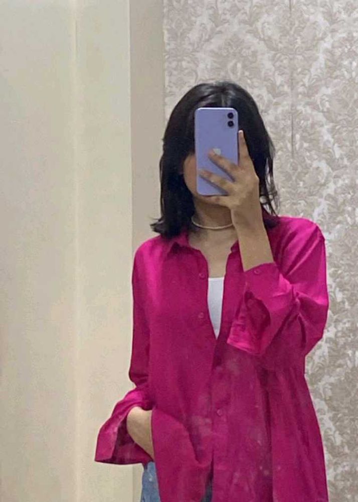 Casual Long Sleeve Shirt - Maroon