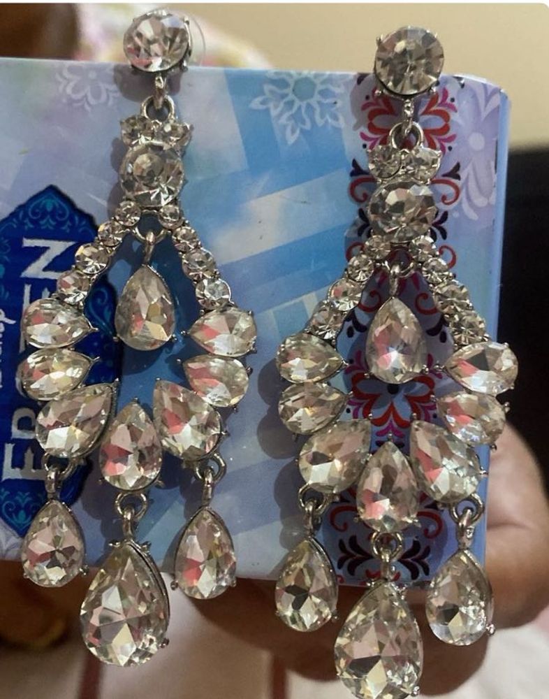 combo of 6 Dazzling Chandelier Crystal Earrings