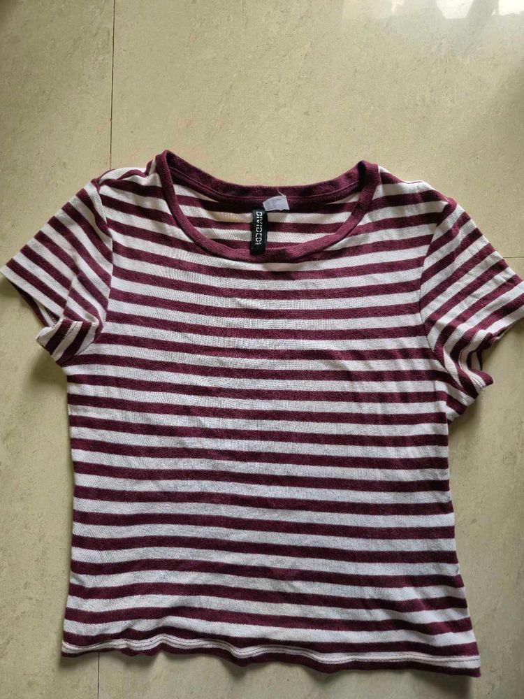 Striped Crew Neck T-Shirt