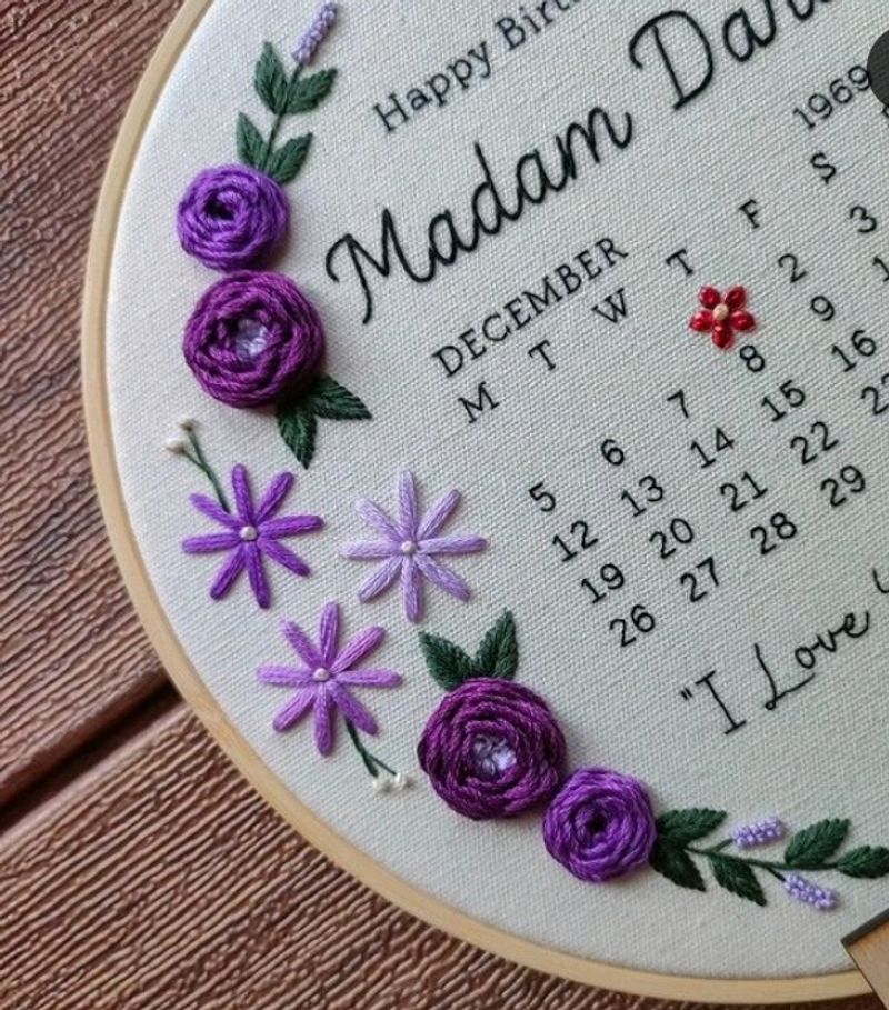 Calendar Themed Birthday Hoop